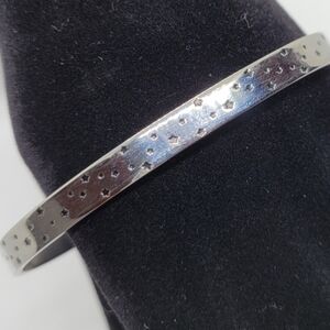 Silver Tone Star Cuff Style Bracelet